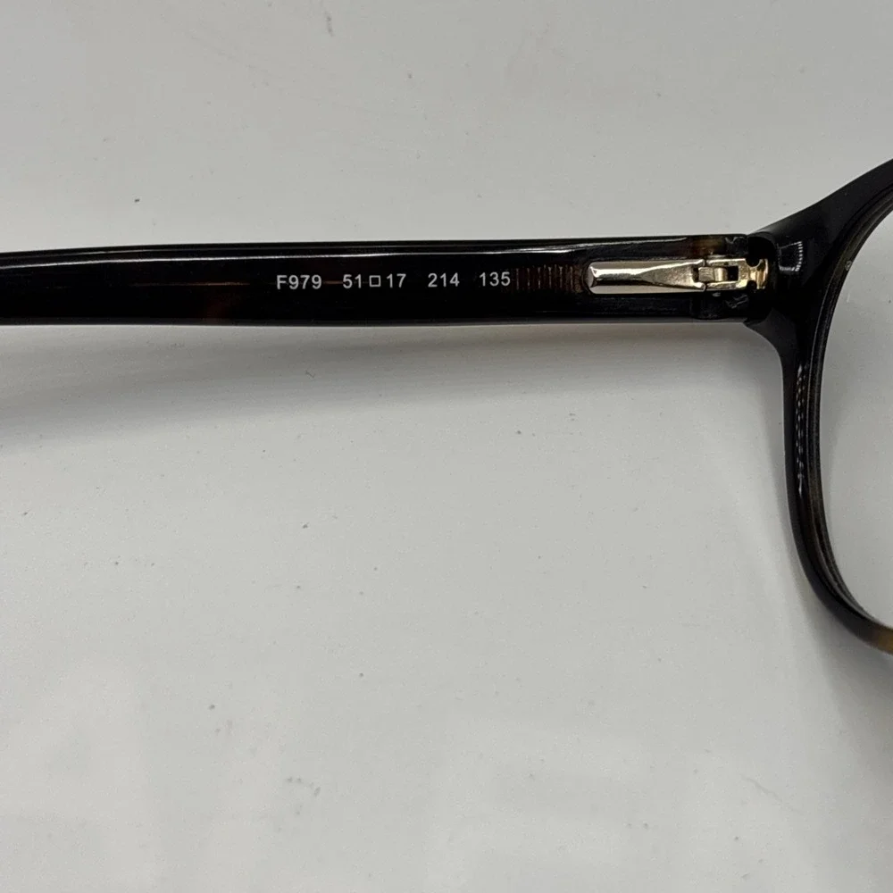 Fendi F979 214 Women's Cat Eye Havana Brown Gold Eyeglasses Frame 51-17-135 #288